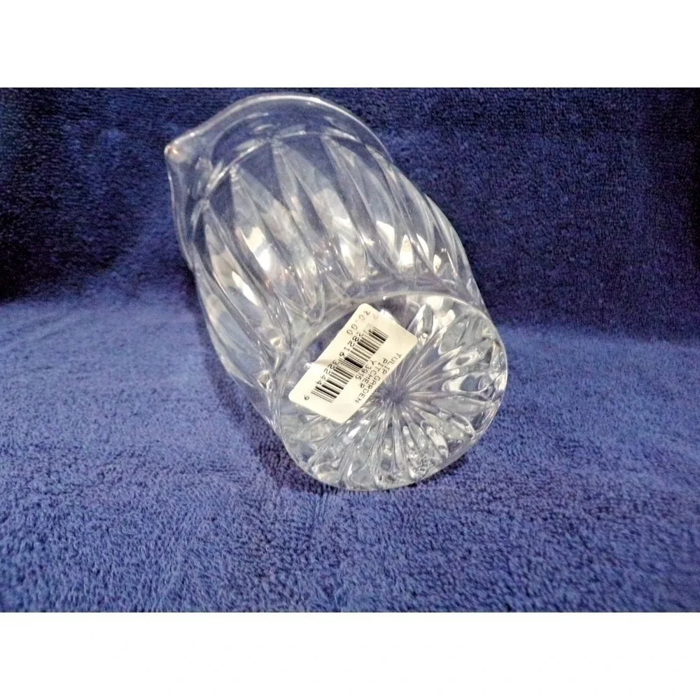 Block 24% Lead Crystal Tulip Garden 32 oz‎ Water Pitcher Hand Cut Poland Y3915
